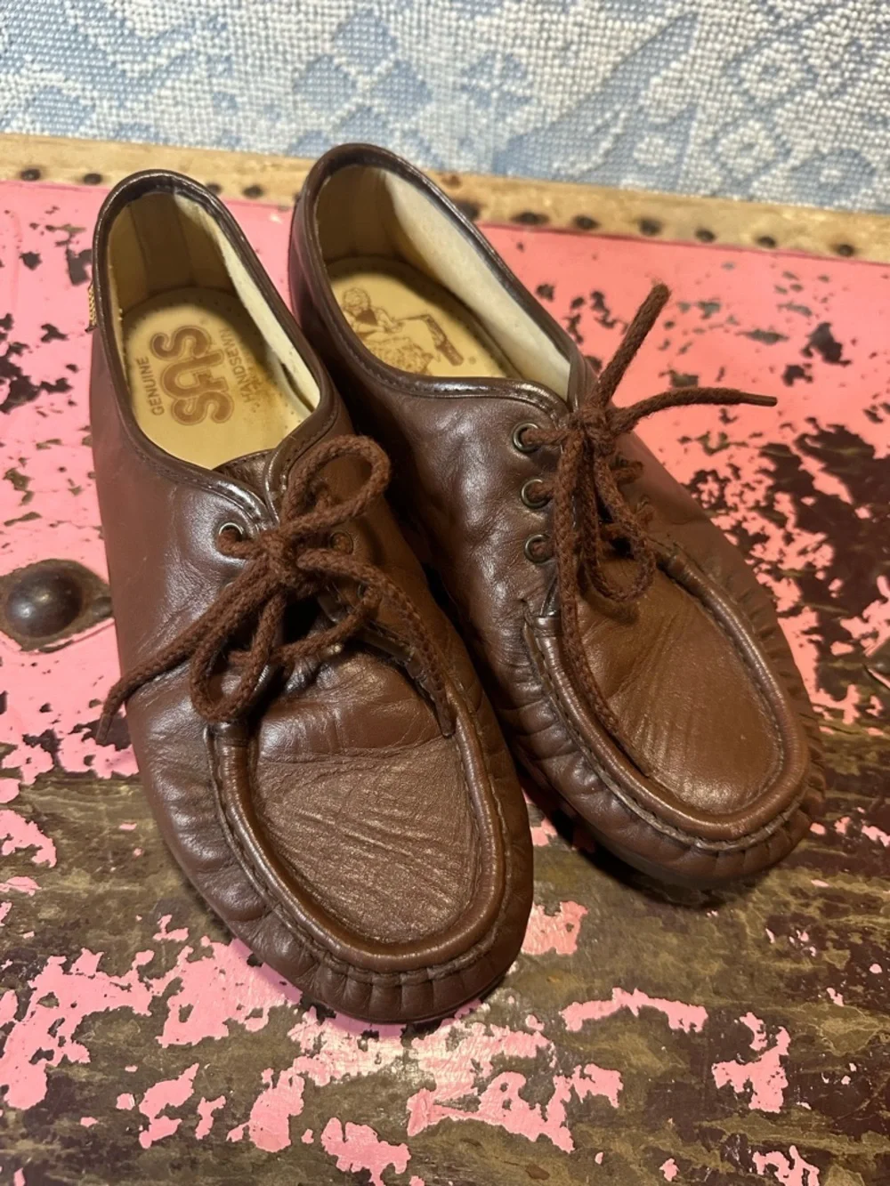 VINTAGE SAS Brown “Bounce” Wedge shoe sz 8